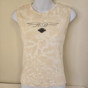 Women's Cream Sleeveless Harley Top